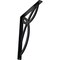 Ekena Millwork Versailles Wrought Iron Bracket, (Single center brace), Powder Coated Black 1 1/2"W x 12"D x 15"H BKTM01X12X15SVE - alternate 1